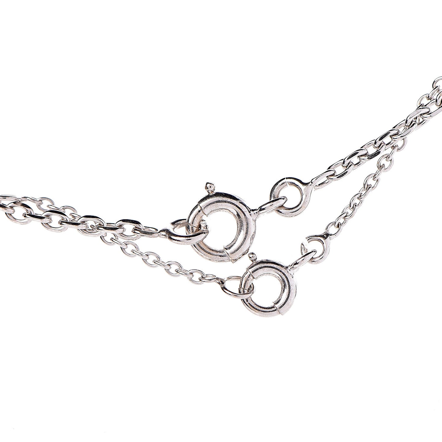 18K White Gold Pink Tourmaline Tank Pendant Necklace