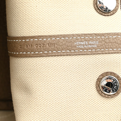 Hermes Toile Garden Party 30 TPM Tote Beton Etoupe 6 of 9