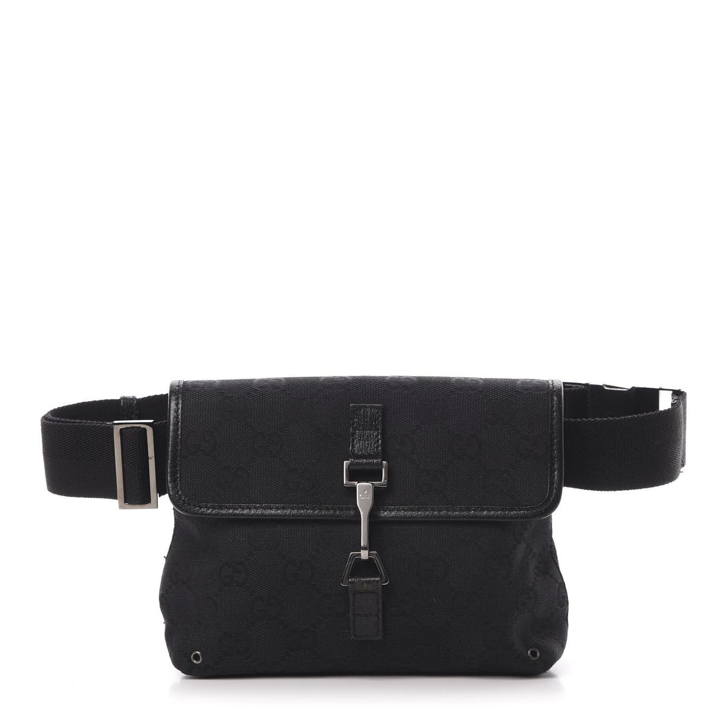 GG Monogram Web Flight Belt Bag Black