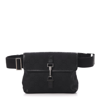 Gucci GG Monogram Web Flight Belt Bag Black 1 of 11