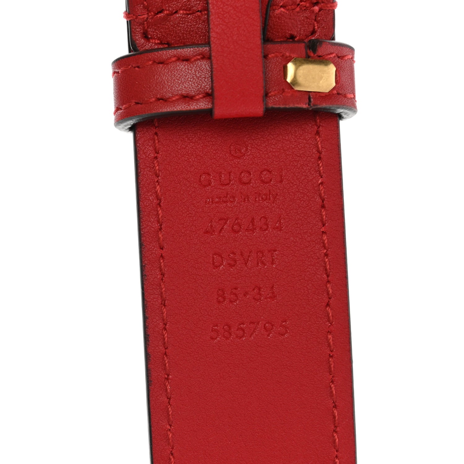 Gucci Calfskin Matelasse GG Marmont Belt Bag 85 34 Hibiscus Red 9 of 14