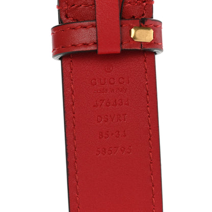 Gucci Calfskin Matelasse GG Marmont Belt Bag 85 34 Hibiscus Red 9 of 14