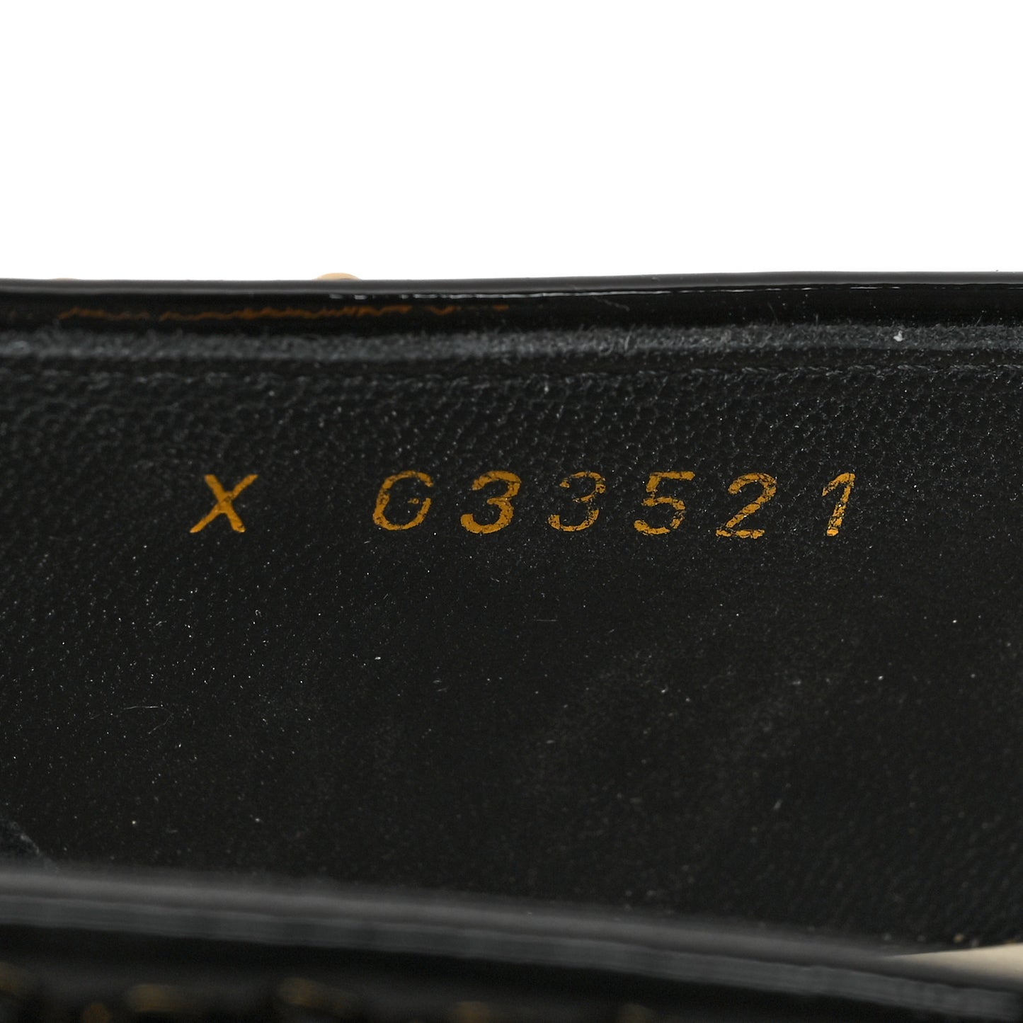 Patent Calfskin CC Chain Mocassin Loafers 38.5 Black