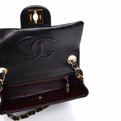 Chanel Lambskin Quilted Mini Square Flap Black 5 of 7