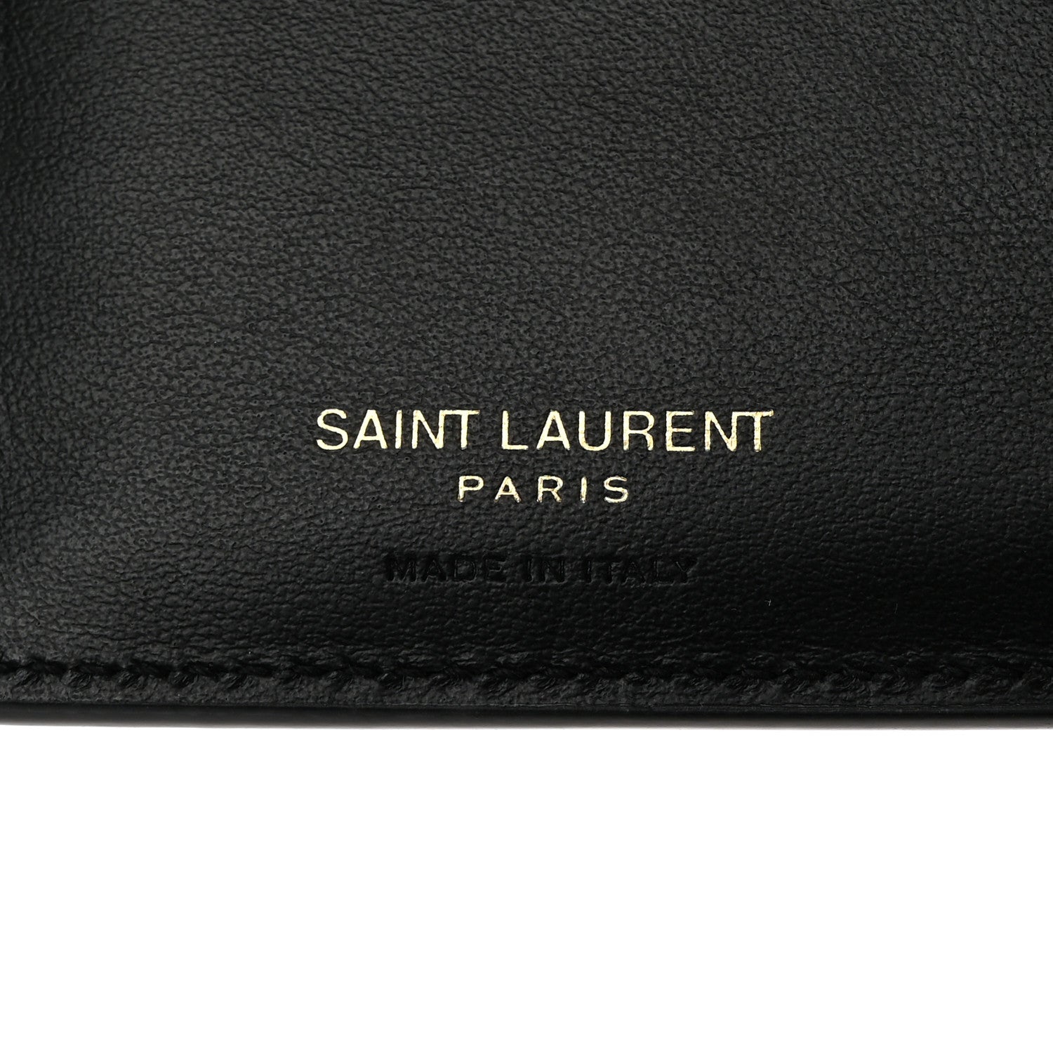 Saint Laurent Calfskin Polka Dot Monogram Bi Fold Zipped Wallet Pink Black 6 of 7