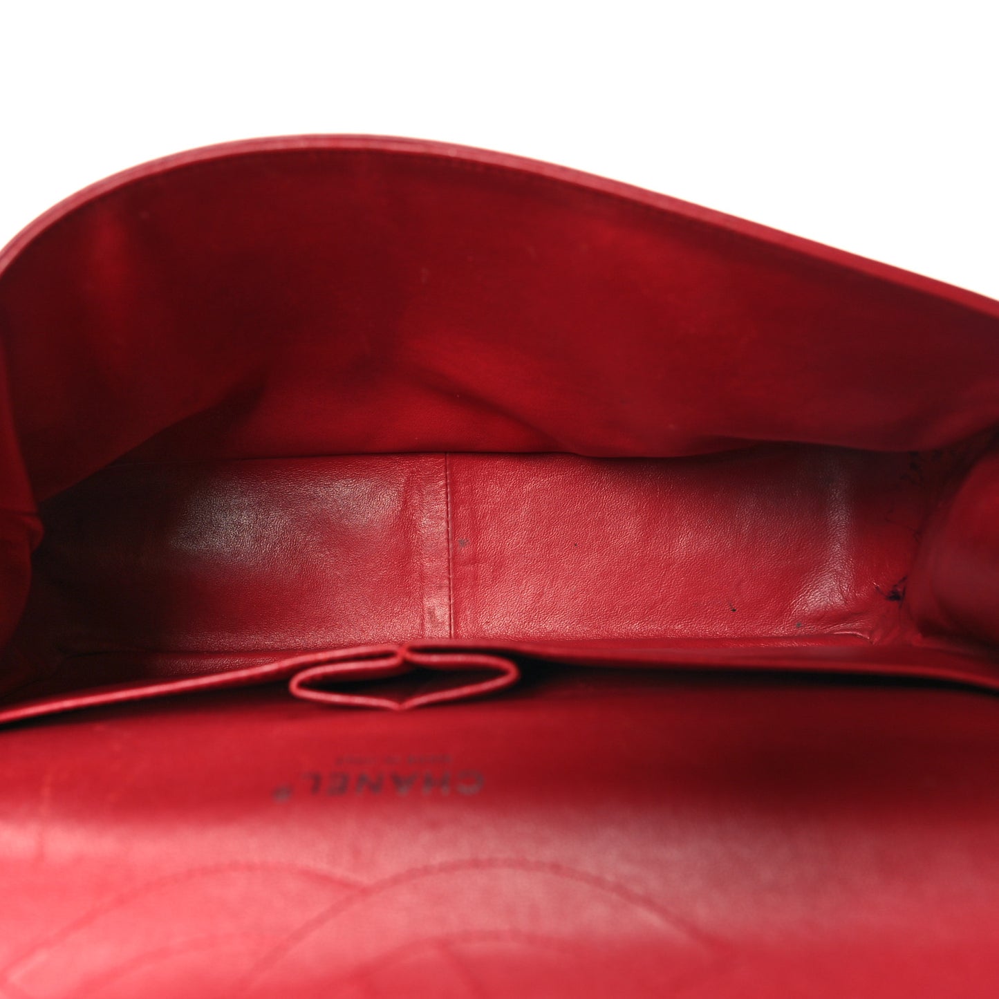 Caviar Quilted Jumbo Double Flap Red