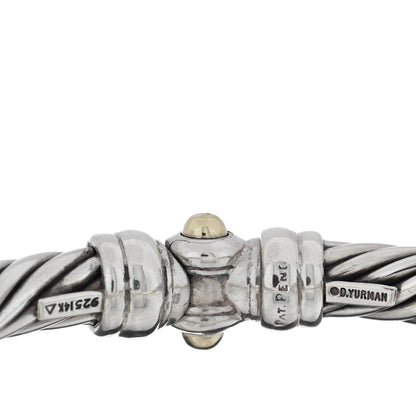 David Yurman Sterling Silver 14K Yellow Gold Metro Cable Bracelet 3 of 3