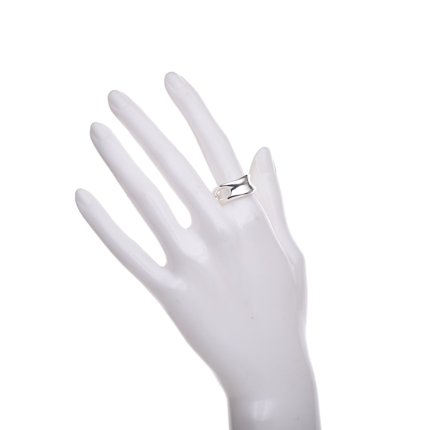 Tiffany Sterling Silver Elsa Peretti Open Side Ring 55 7.5 2 of 5