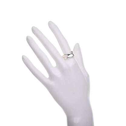 Tiffany Sterling Silver Elsa Peretti Open Side Ring 55 7.5 2 of 5