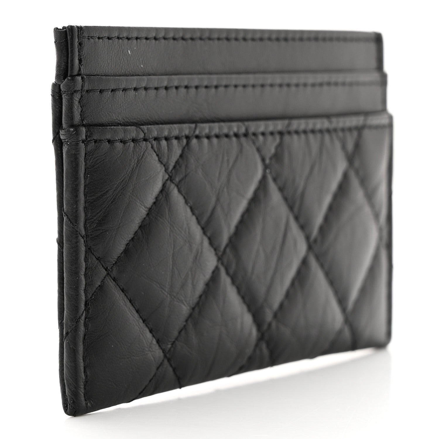 Chanel Aged Calfskin Quilted Reissue Card Holder So Black 3 of 8