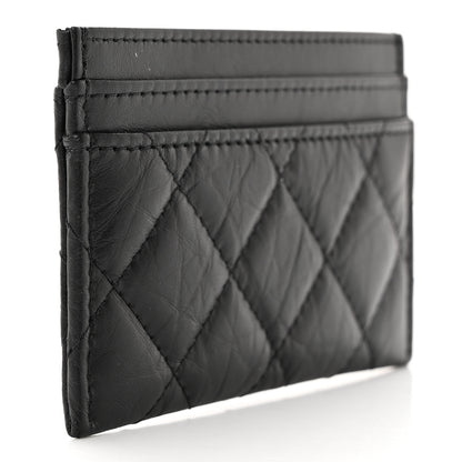 Chanel Aged Calfskin Quilted Reissue Card Holder So Black 3 of 8