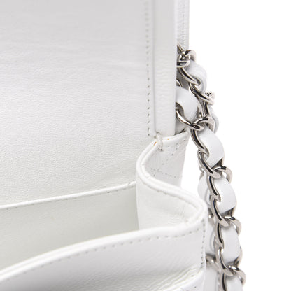 Chanel Caviar Quilted Medium Double Flap White 10 of 11