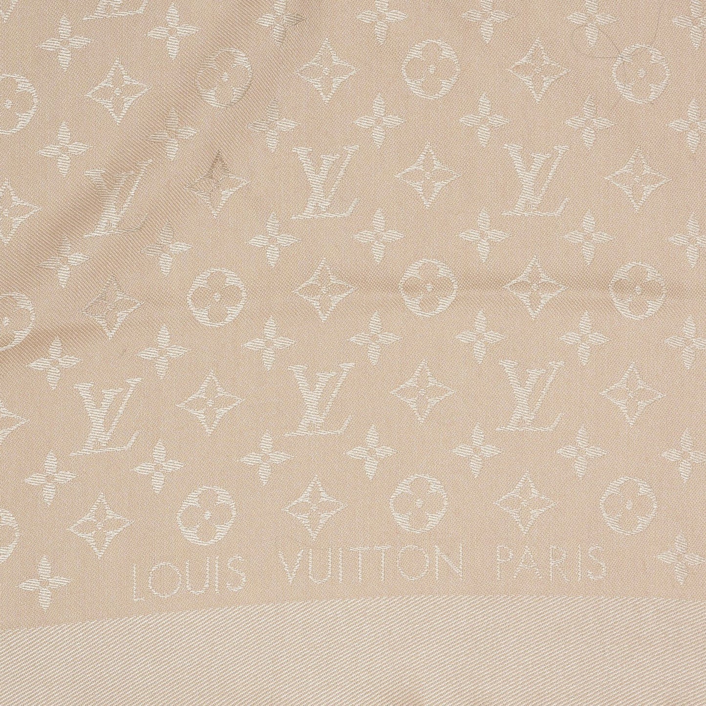 Silk Wool Monogram Shawl Dune