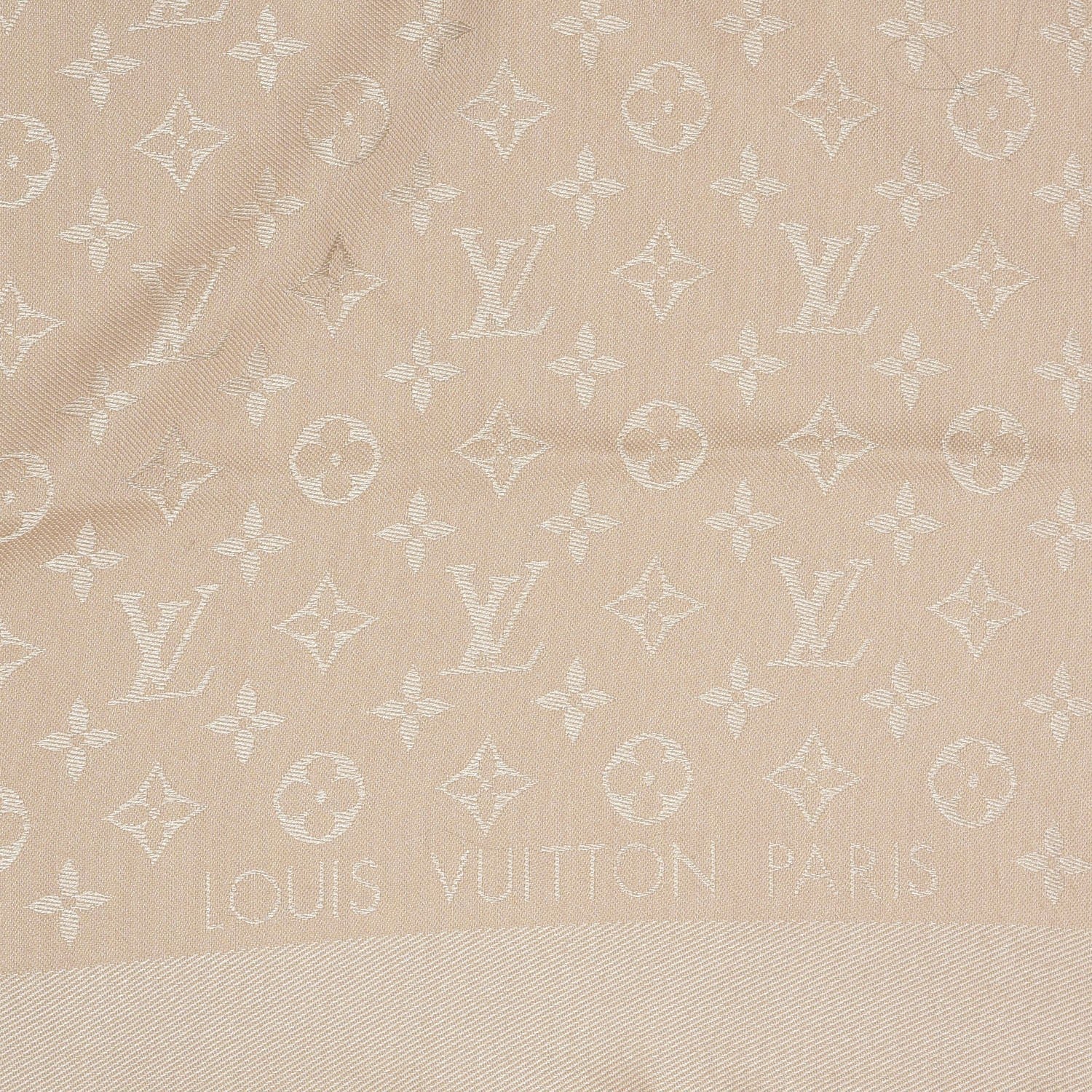 Louis Vuitton Silk Wool Monogram Shawl Dune 3 of 5