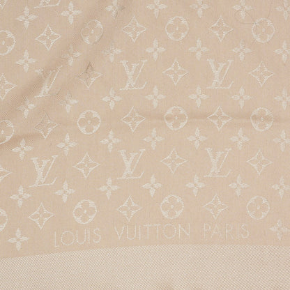 Louis Vuitton Silk Wool Monogram Shawl Dune 3 of 5