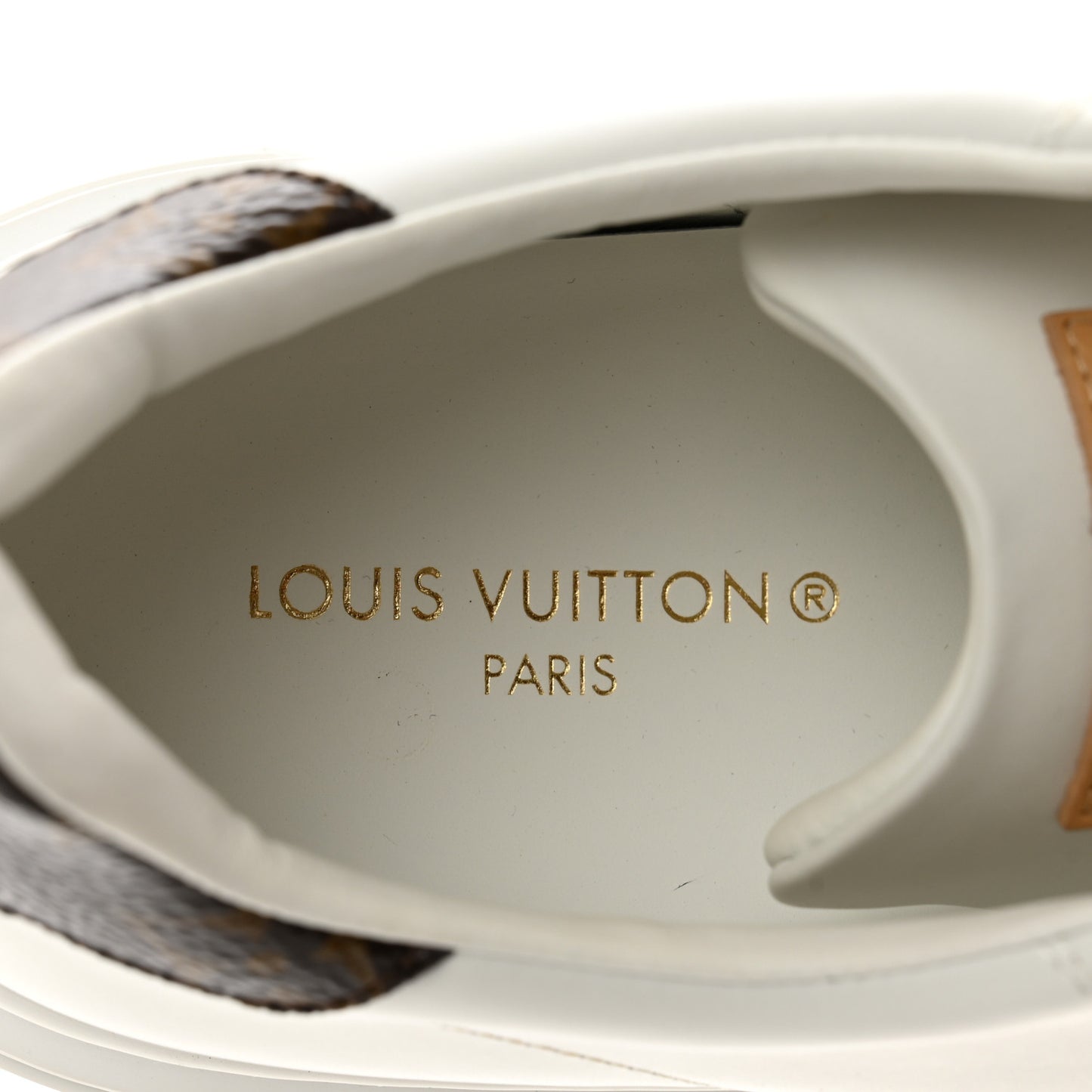 Lambskin Monogram Time Out Sneakers 39 White