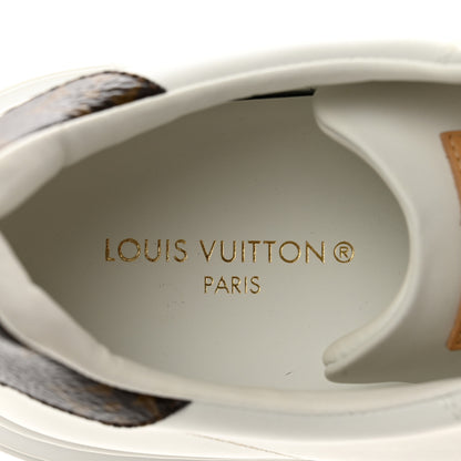 Louis Vuitton Lambskin Monogram Time Out Sneakers 39 White 7 of 8