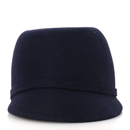 Christian Dior Rabbit Felt Hat 57 Navy 3 of 8