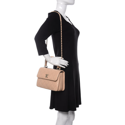 Chanel Lambskin Quilted Small Trendy CC Dual Handle Flap Bag Beige 2 of 12