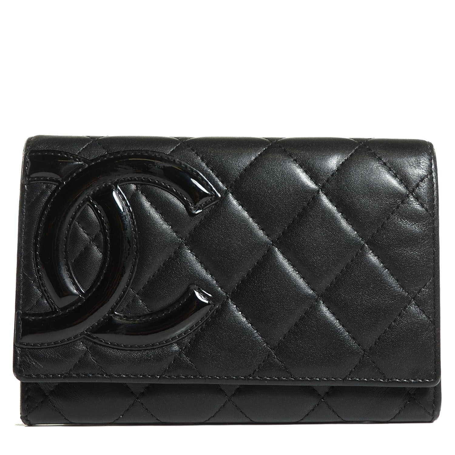 Chanel Calfskin Quilted Cambon Flap Wallet Black 1 of 8