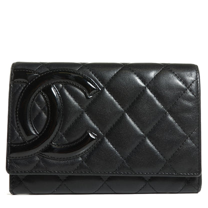 Chanel Calfskin Quilted Cambon Flap Wallet Black 1 of 8