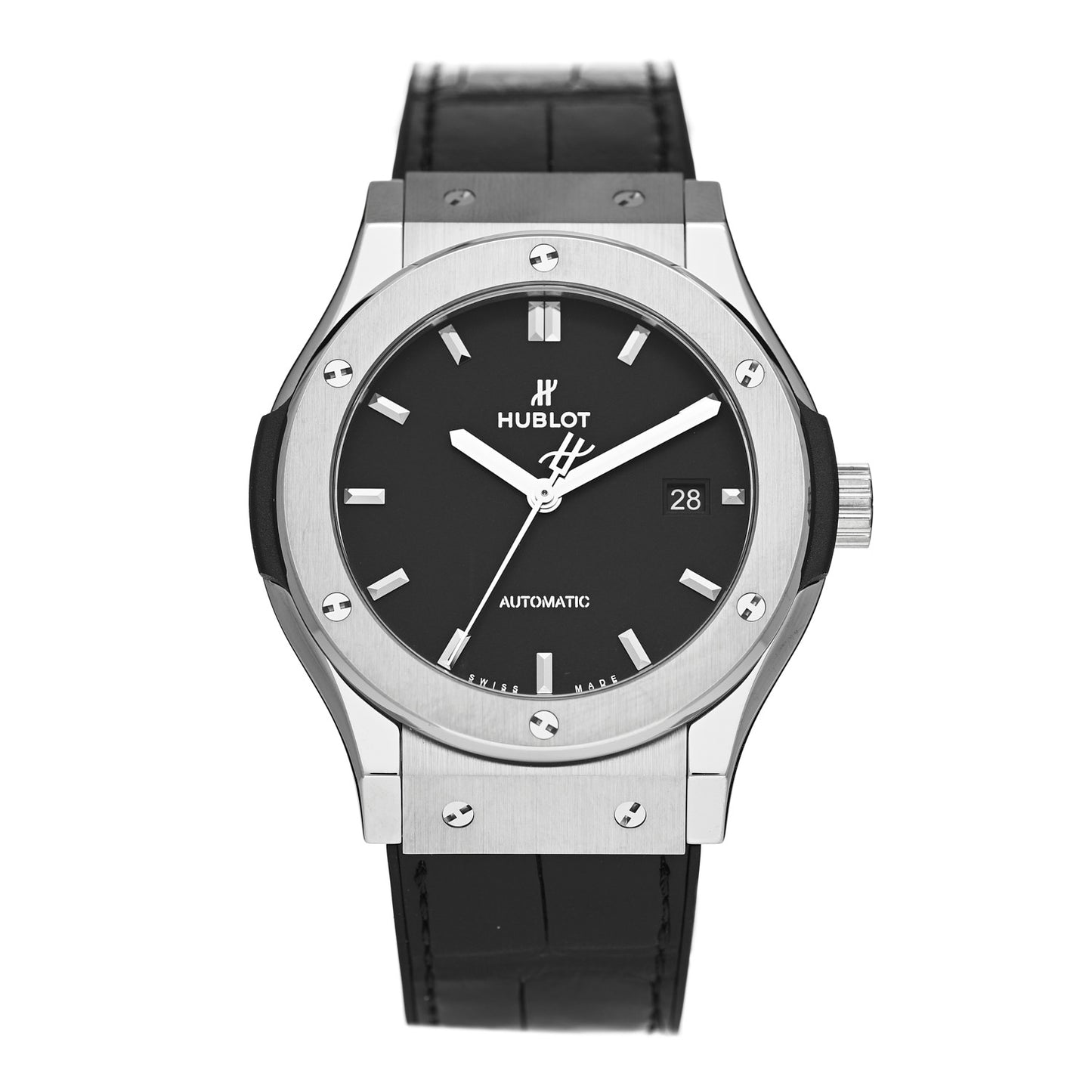 Titanium Alligator 42mm Classic Fusion Automatic Watch Black 542.NX.1171.LR