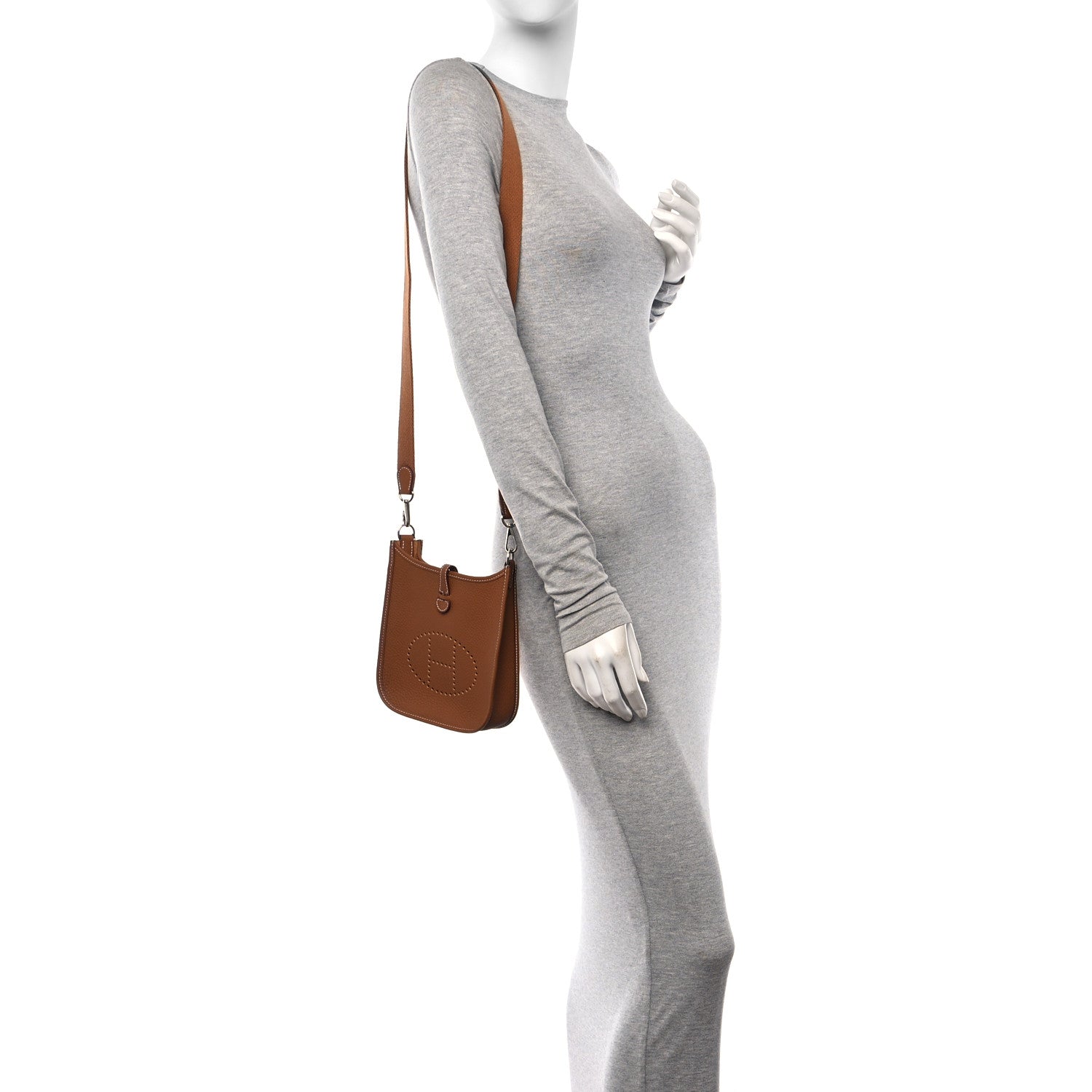 Hermes Taurillon Clemence Evelyne TPM Gold 2 of 11