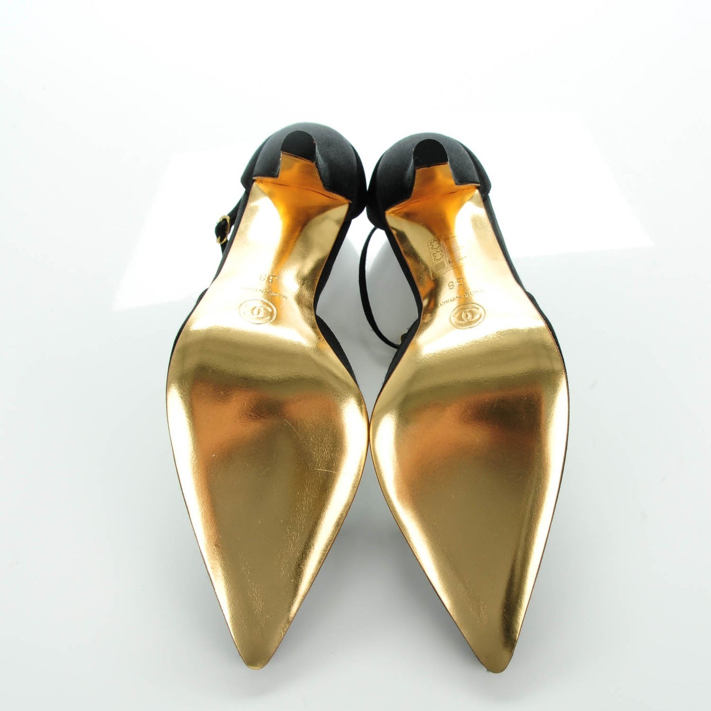Satin Pearl Pumps 38 Black