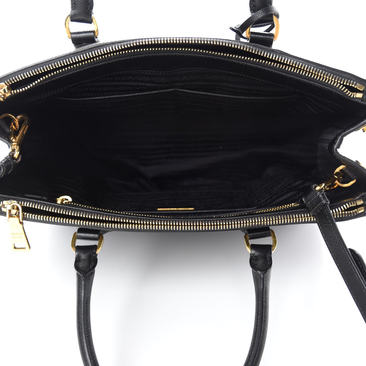 Prada Saffiano Medium Galleria Double Zip Tote Black 5 of 13