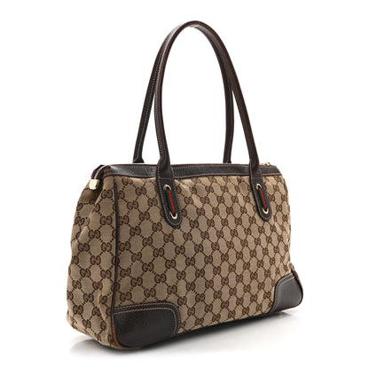 Gucci Monogram Medium Princy Tote Dark Brown 3 of 17