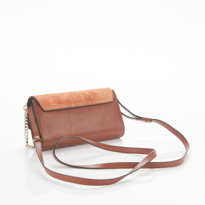 Chloe Suede Calfskin Mini Faye Shoulder Bag Tobacco 3 of 7