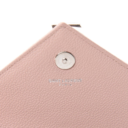 Saint Laurent Sheepskin Matelasse Monogram Classic Baby Chain Pale Pink Bag 10 of 13