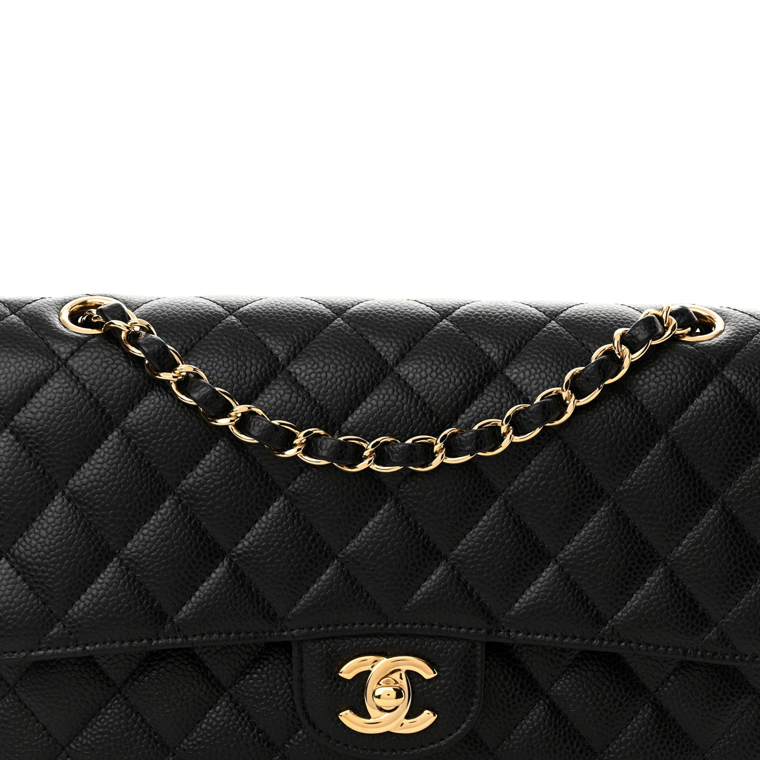 Chanel Caviar Quilted Medium Double Flap Black 7 of 12