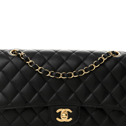 Chanel Caviar Quilted Medium Double Flap Black 7 of 12
