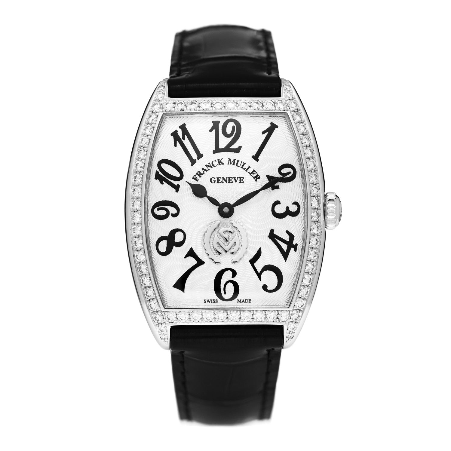 Franck Muller Stainless Steel Alligator Diamond Bezel 29mm Cintree Curvex Quartz Watch 7502QZD 1 of 5