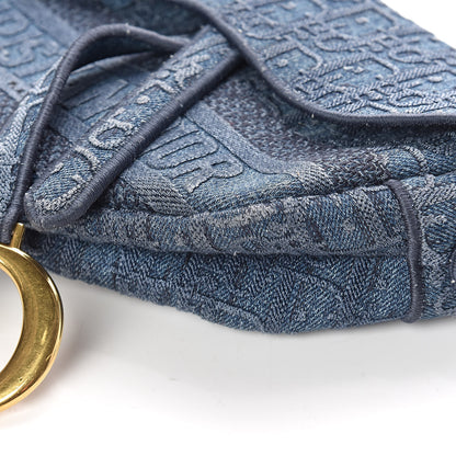 Christian Dior Oblique Saddle Bag Denim 9 of 9