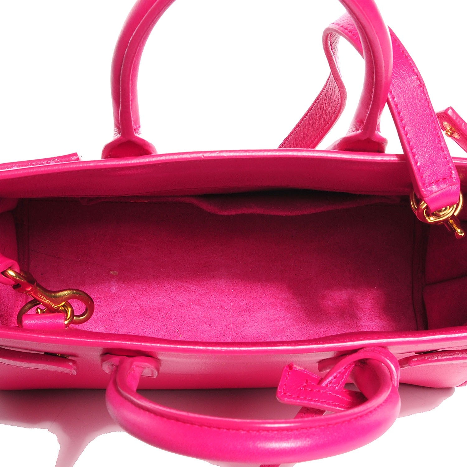 Saint Laurent Calfskin Nano Sac De Jour Lipstick Fuchsia 7 of 8