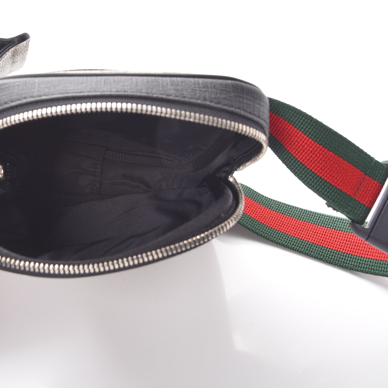 Gucci GG Supreme Monogram Web Belt Bag Black 5 of 8