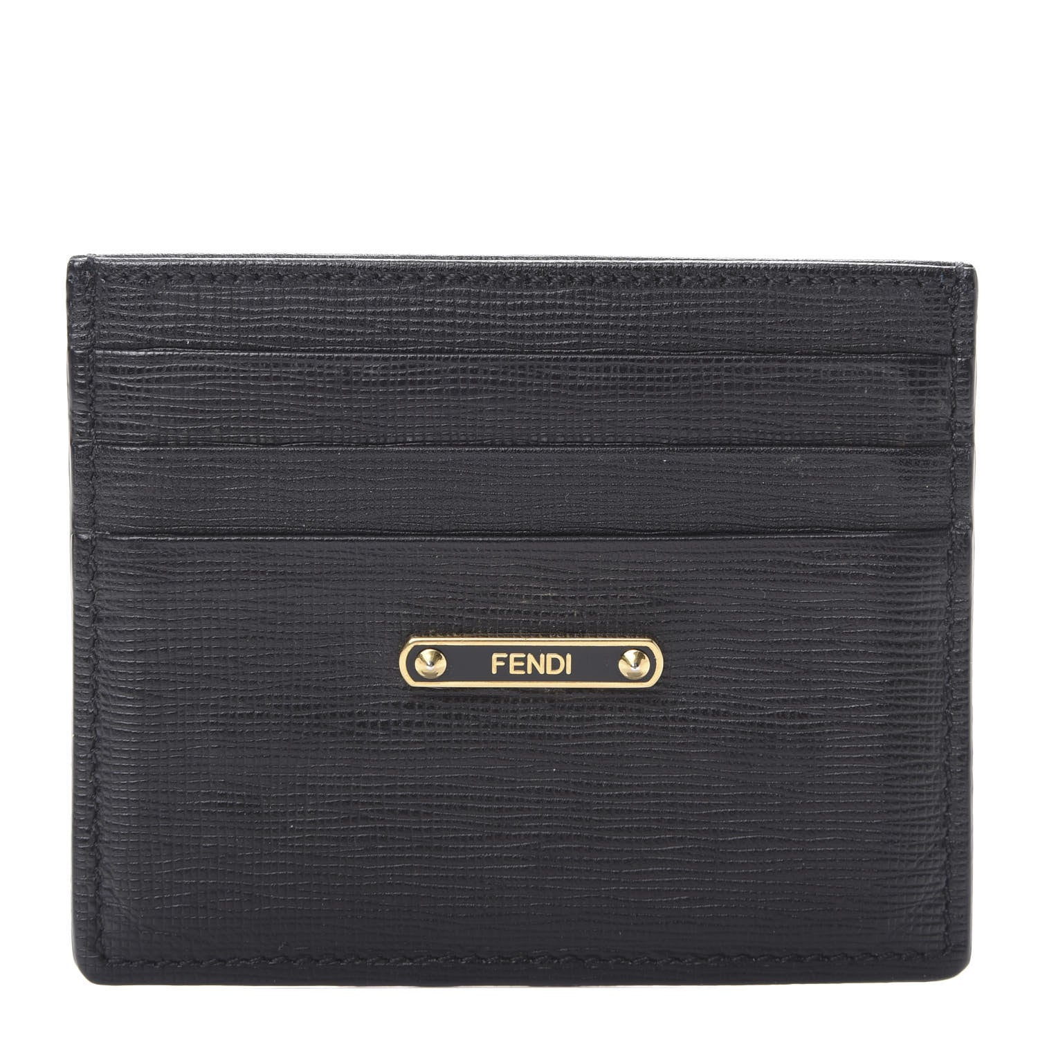Fendi Vitello Elite Card Holder Black 1 of 7