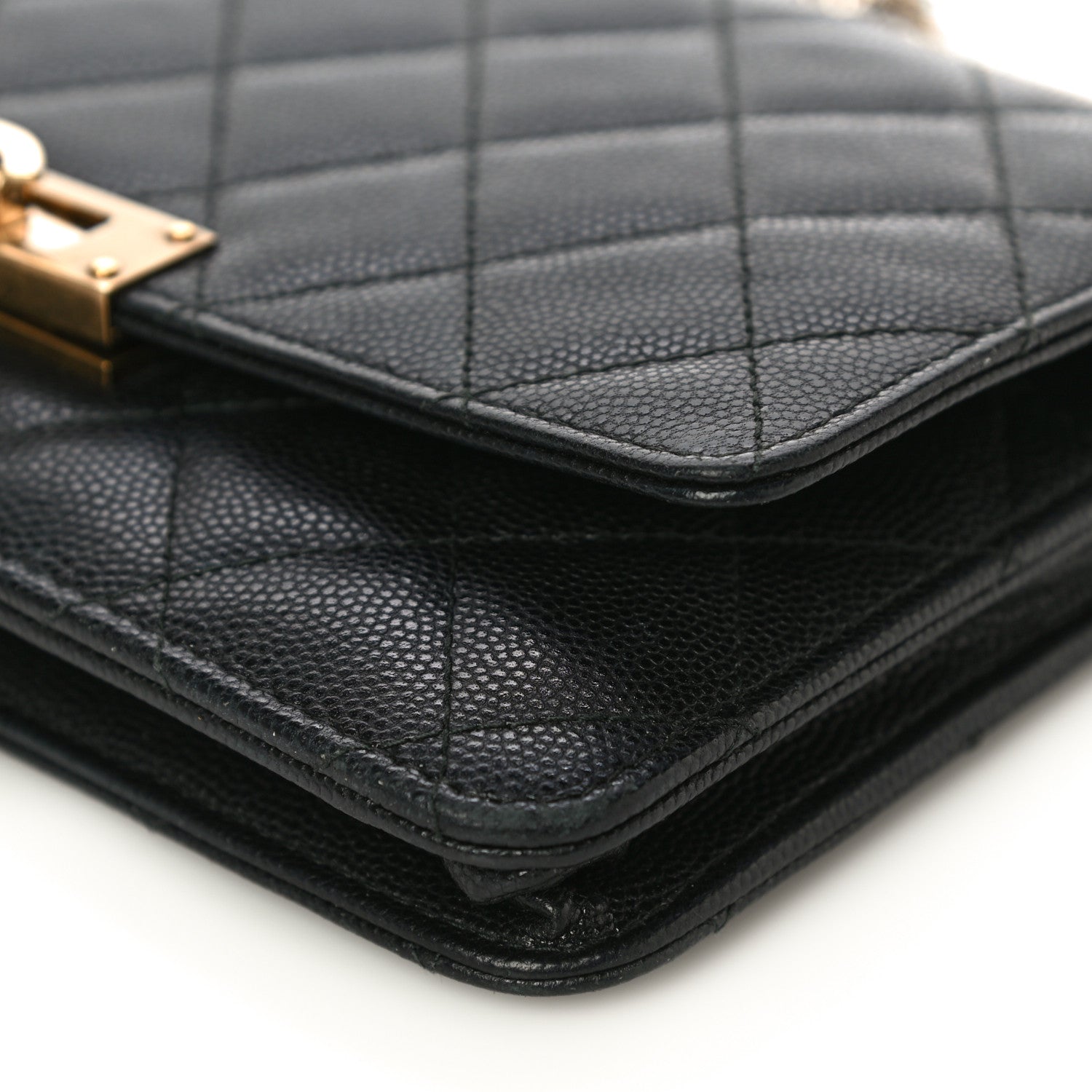 Chanel Caviar Quilted Golden Class Wallet On Chain WOC Black 11 of 13