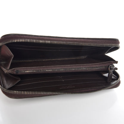 Bottega Veneta Nappa Intrecciato Zip Around Wallet Ebano 5 of 7