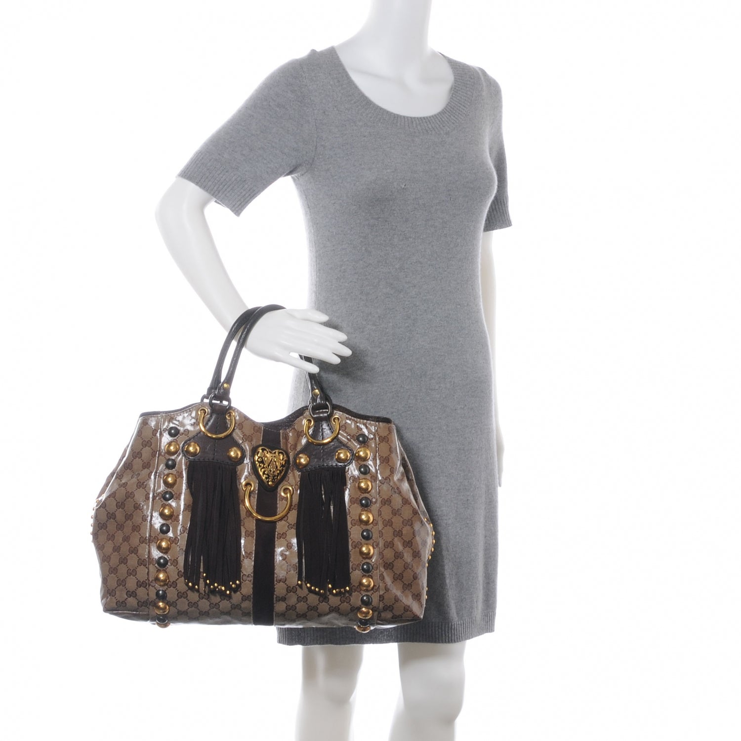 Gucci Crystal Monogram Medium Babouska 2 of 7