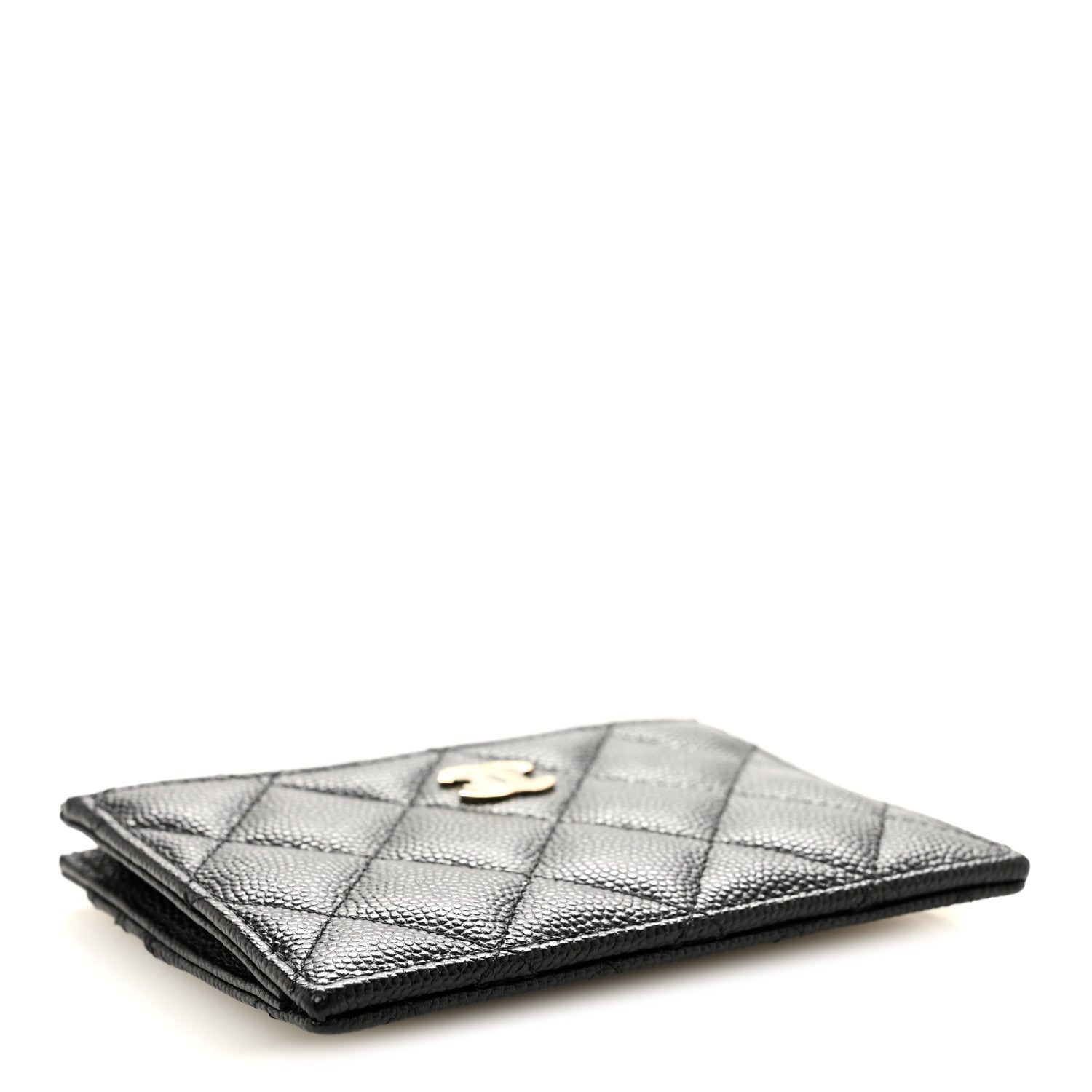 Chanel Caviar Quilted CC Zip Card Holder Black 4 of 8