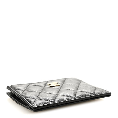Chanel Caviar Quilted CC Zip Card Holder Black 4 of 8