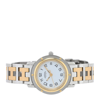 Hermes Stainless Steel 24mm Clipper Quartz Watch Gold 2 of 5