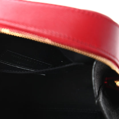 Saint Laurent Lambskin Matelasse Monogram Toy Vicky Camera Bag Red 9 of 10