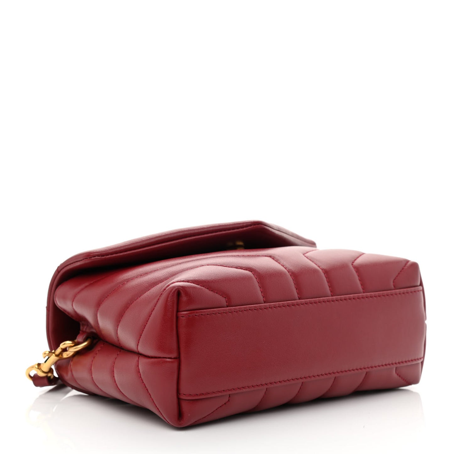 Calfskin Y Quilted Monogram Toy Loulou Crossbody Bag Opyum Red