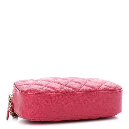 Chanel Caviar Quilted Camera Case Dark Pink 4 of 9