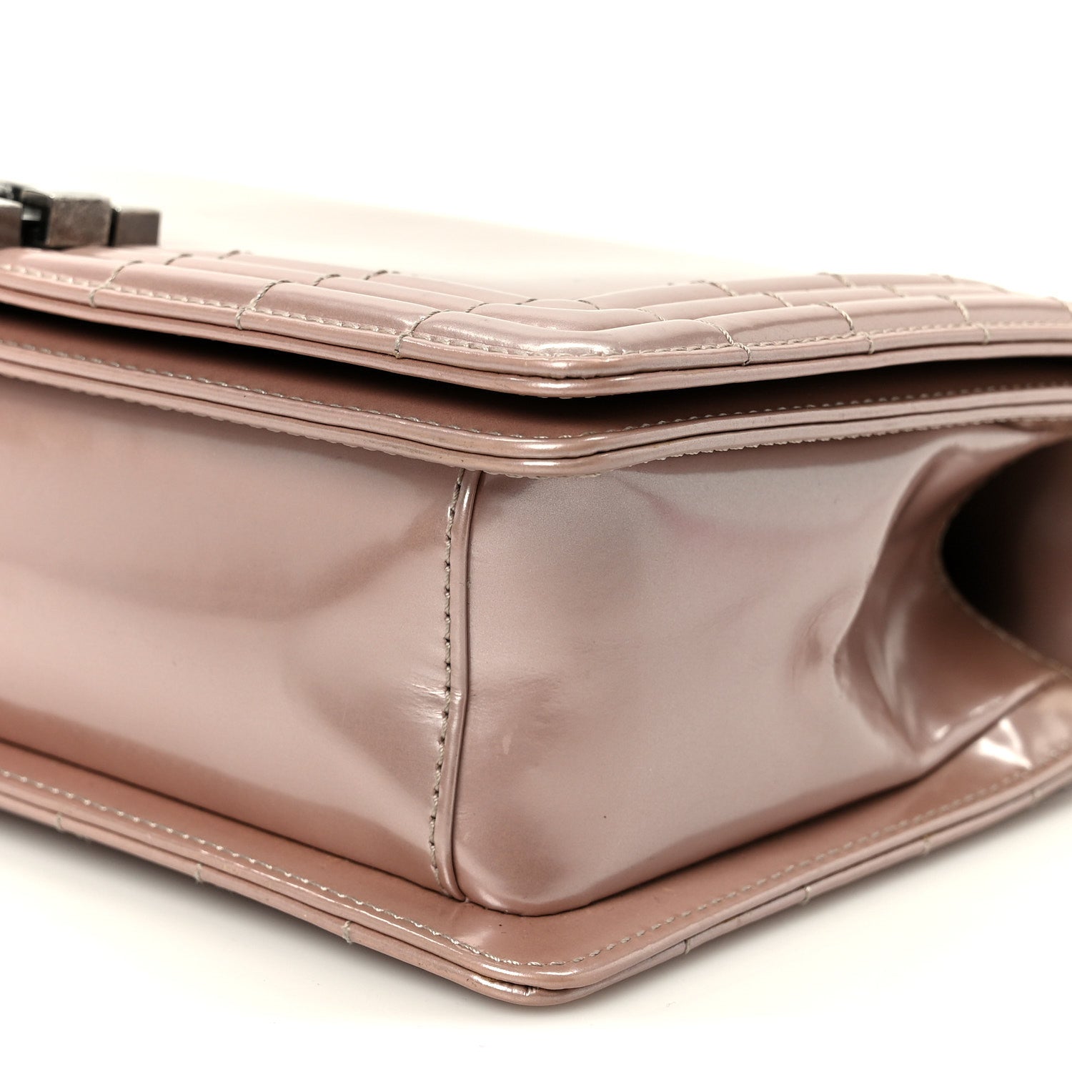 Chanel Iridescent Glazed Calfskin Medium Boy Flap Light Pink 10 of 10