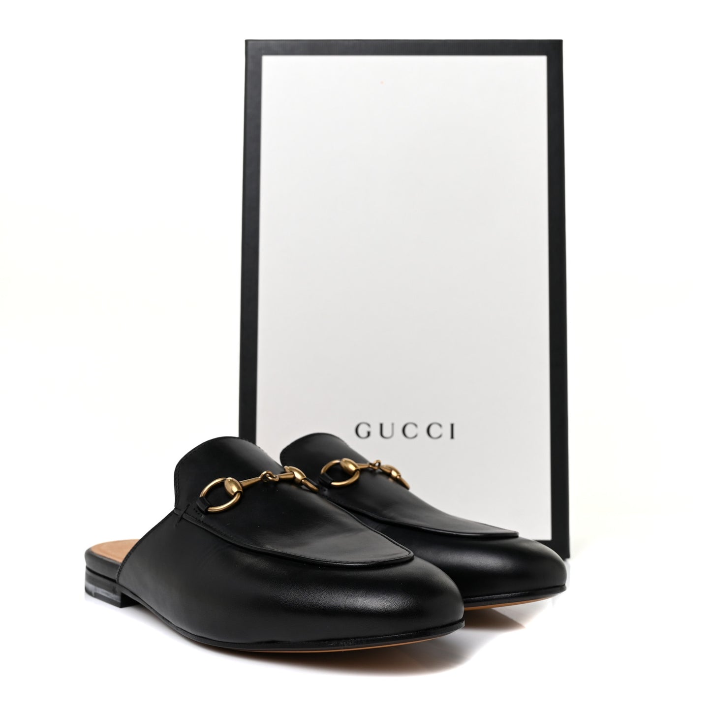 Calfskin Womens Princetown Slippers 36.5 Black